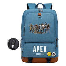 Apex Hero Print Usb Youth School Bag Leisure Travel Backpack