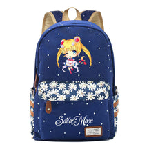 Anime Beauty Girl Warrior Youth School Bag Fragmented Flower Leisure Backpack