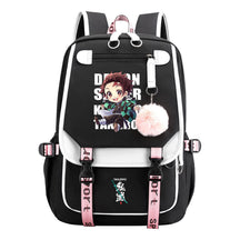 Comic Cartoon Fashion Usb Student Backpack Casual Woven Flap Backpack