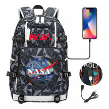 Nasa Fashion Printed Student Backpack With Large Capacity Leisure Travel Backpack