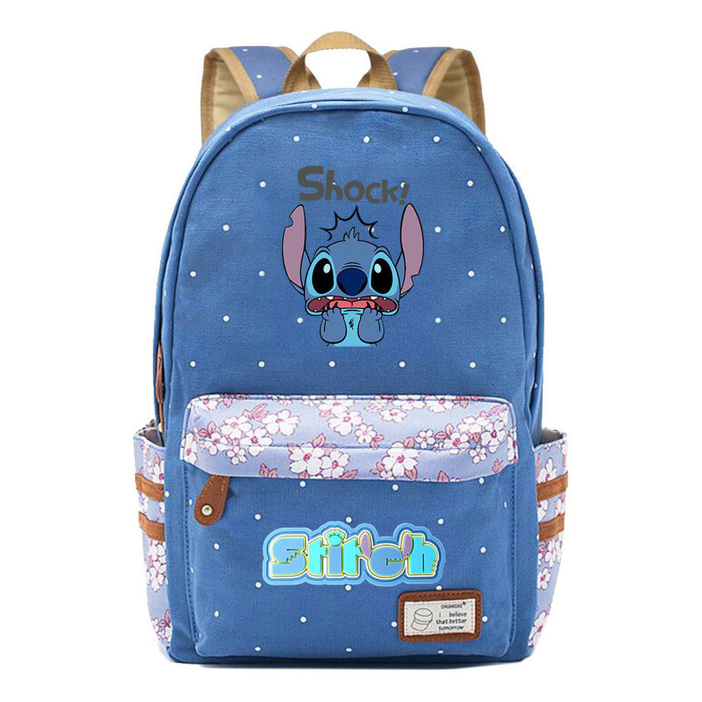 Interstellar Baby Stitch Printed Youth Student Backpack Casual Backpack