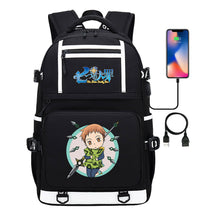 Seven Major Crimes In Comics, Printed Usb Youth Student Backpack, Men's And Women's Leisure Travel Backpack