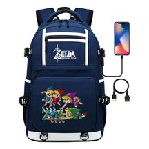 Legend Of Zelda Printed Usb Youth School Bag Backpack Leisure Travel Bag