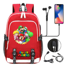 Super Mario Usb Youth School Bag Men's And Women's Leisure Sports Backpack