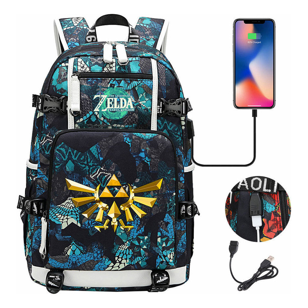 Legend Of Zelda Printed Backpack For Men And Women With Large Capacity Leisure Travel Backpack