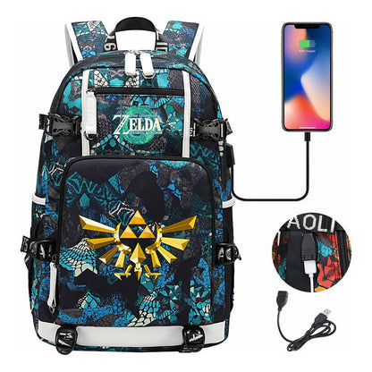 Legend Of Zelda Printed Backpack For Men And Women With Large Capacity Leisure Travel Backpack