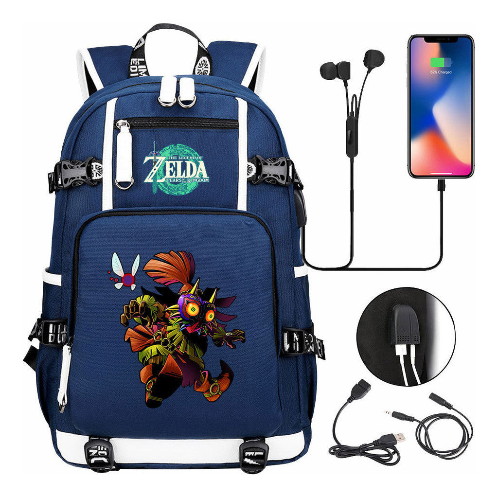 Printed Backpack For Men And Women With Large Capacity Leisure Travel Backpack