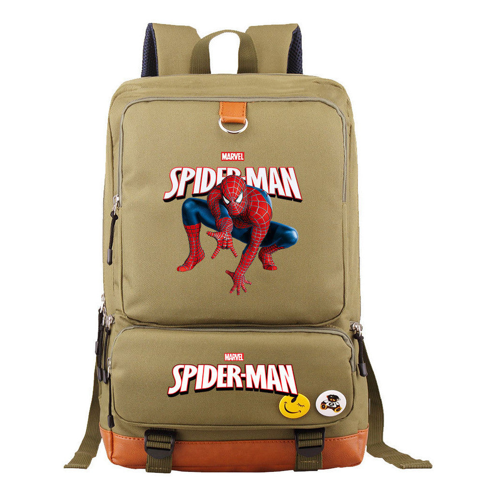 Superhero Printed Student Backpack, Travel Bag, Men's And Women's Backpack