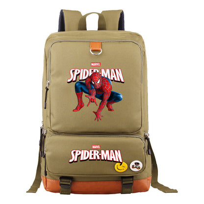 Superhero Printed Student Backpack, Travel Bag, Men's And Women's Backpack