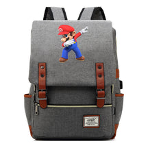 Game Super Mario Youth Student Backpack Usb Casual Backpack