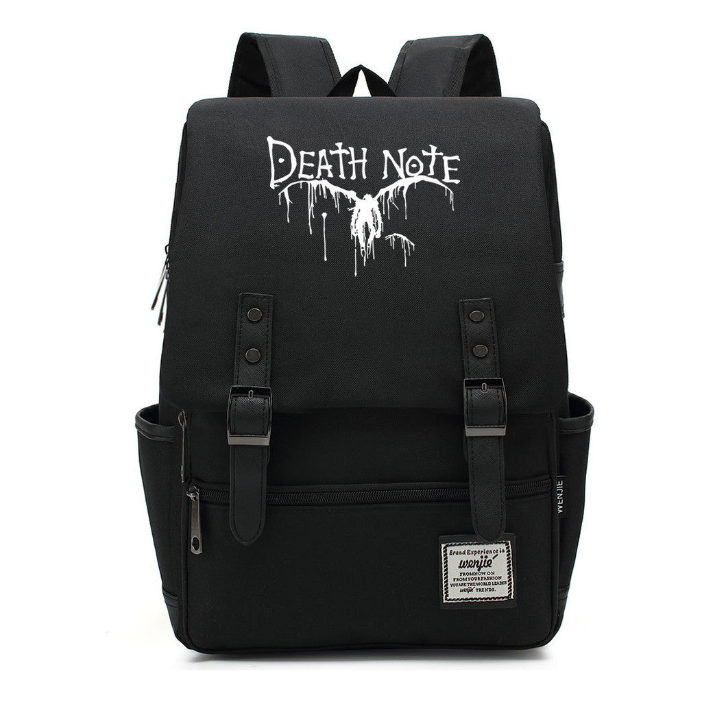 Manga Death Note Youth Student School Bag Men's And Women's Leisure Belt Buckle Backpack