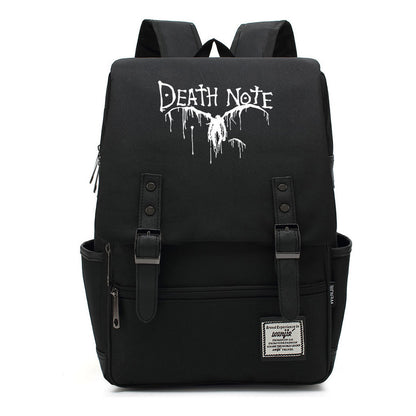 Manga Death Note Youth Student School Bag Men's And Women's Leisure Belt Buckle Backpack