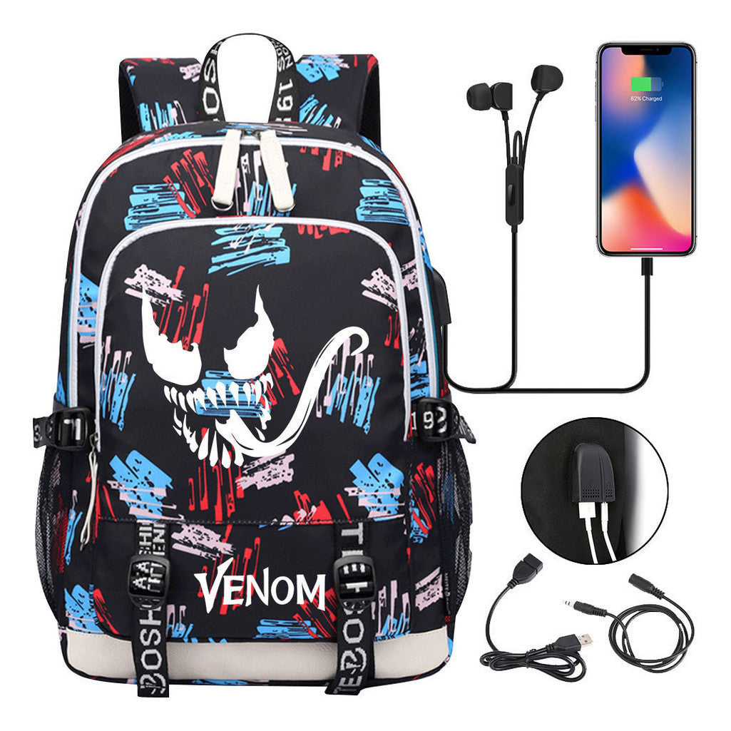 Youth Student Backpack Usb Men's And Women's Leisure Backpack