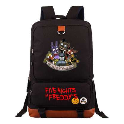 Toy Bear Game Printed Youth Student School Bag Large Capacity Travel Bag Men's And Women's Backpack