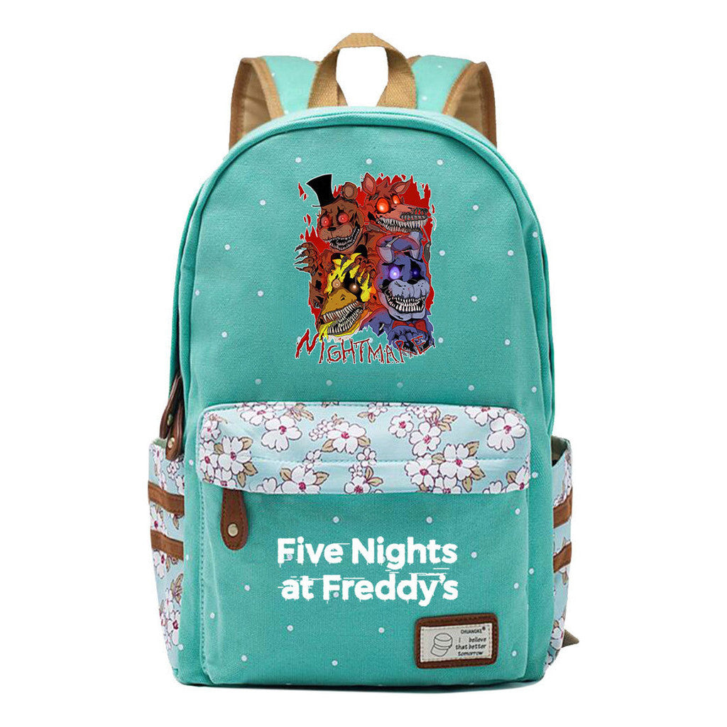 Toy Bear Game Fashion Printed Teenage Girls Student School Bag Men's And Women's Casual Canvas Backpack