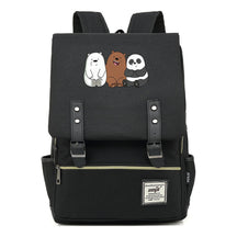 Cartoon Cute Three Bears Printed Youth School Bag For Men And Women Leisure Belt Buckle Classic Backpack