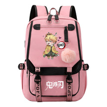Cartoon Fashion Usb Youth School Bag For Boys And Girls Casual Ribbon Flip Backpack
