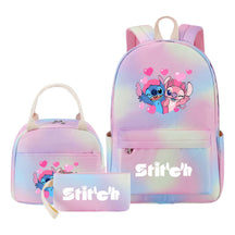 Interstellar Baby Stitch Youth Student Girls School Bag Lunch Bag Three Piece Set Backpack Set