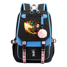 Cartoon Fashion Usb Youth Student School Bag Casual Ribbon Flip Backpack