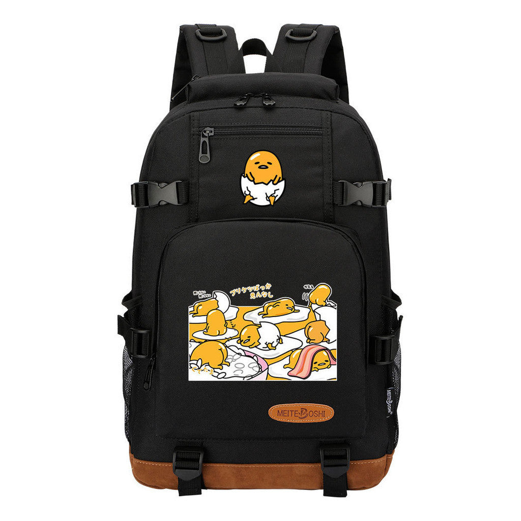 Lazy Egg Teenage Student Backpacks Boys And Girls Backpack
