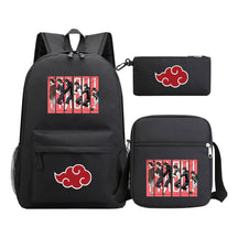 Anime Naruto Starry Sky Youth School Bag Three Piece Set For Boys And Girls Backpack Set