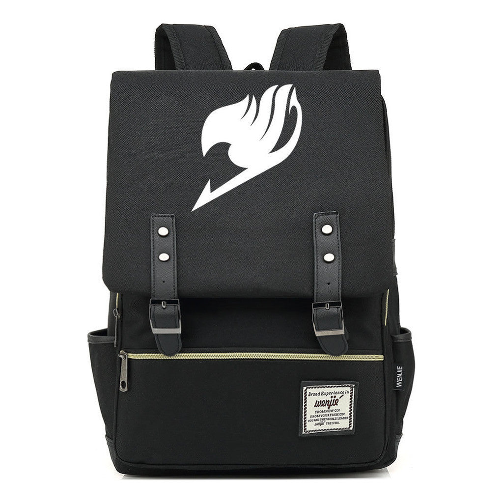 Printed Teenage Student Backpack For Men And Women With Casual Belt Buckle Classic Backpack