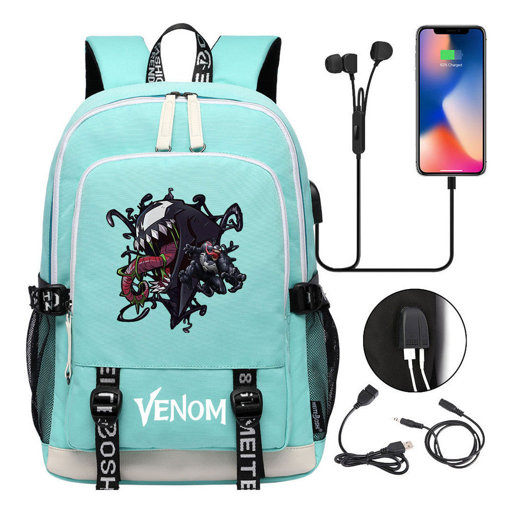 Youth Student Backpack Usb Men's And Women's Leisure Backpack