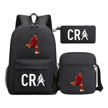 Football Star Cristiano Ronaldo Printed Youth Student Backpack 3pcs/Set Backpacks
