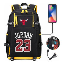 Sports Basketball Star Printed Usb Youth Student Backpack For Men And Women's Leisure Travel Backpack
