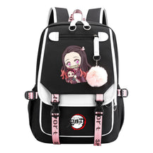 Comic Cartoon Fashion Usb Youth Student Backpack With Casual Woven Strap Flip Back Backpack
