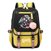 Cartoon Fashion Usb Student Backpack With Casual Woven Strap Flip Back Backpack