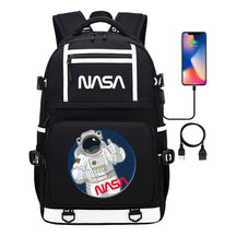 Fashionable Space Printed Usb Student Backpack Backpack Leisure Travel Backpack