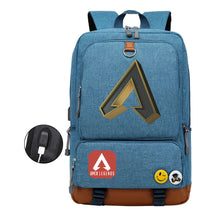 Apex Hero Print Usb Youth School Bag Leisure Travel Backpack