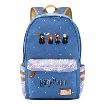 School Of Witchcraft And Wizardry Student Backpack With Floral Canvas Backpack