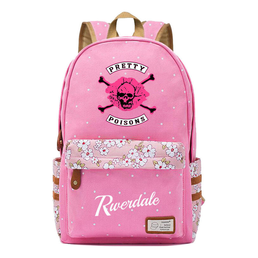 Valley Town Printed Student School Bag Fashion Leisure Backpack