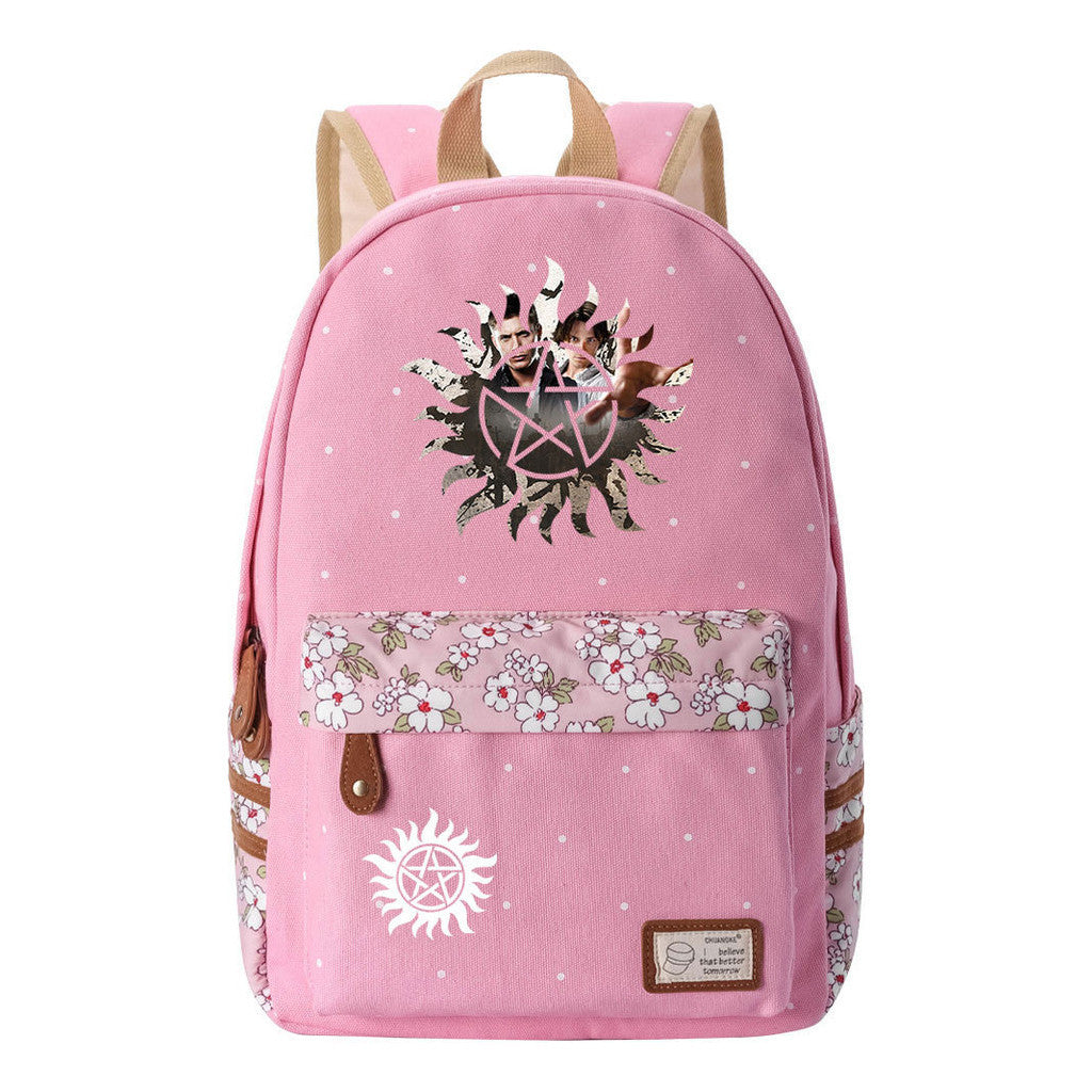 Evil Power Printed Student School Bag Fashion Casual Backpack