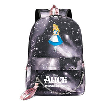 Cheshire Cat Alice's Adventure In Wonderland Youth School Bag Casual Weaving Strap Backpack