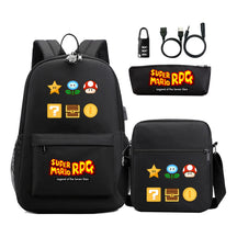 Usb Password Lock Youth Student Backpack Three Piece Set For Men And Women Backpacks