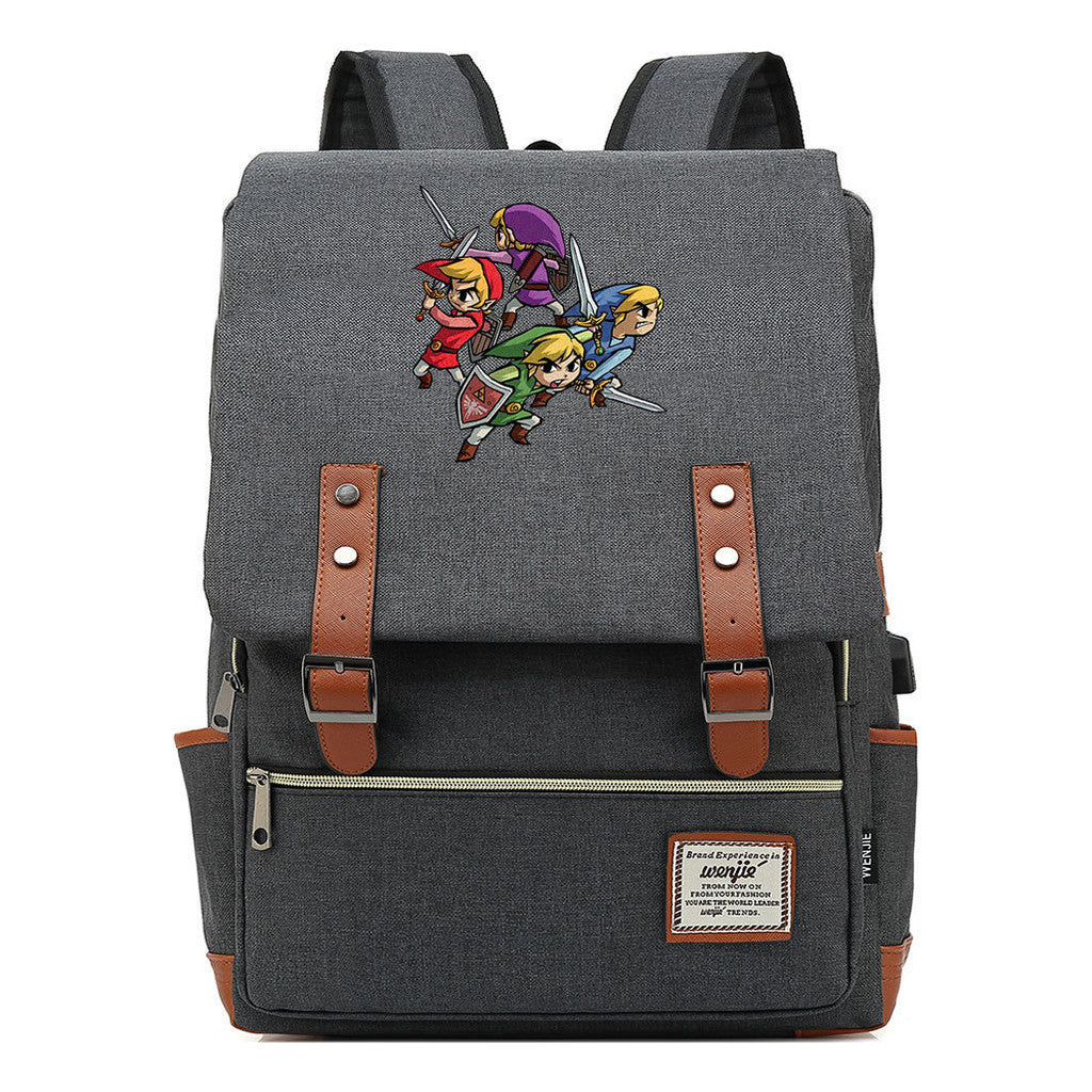 The Tears Of The Kingdom Of Zelda Game Printed Student Backpack Usb Men's And Women's Casual Backpack