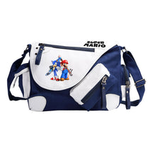 Super Mario Youth Student School Bag Canvas Shoulder Bag Casual Straddle Backpack