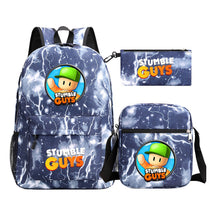 Printed Youth Student School Bag Three Piece Set Men's And Women's Shoulder Set Backpack