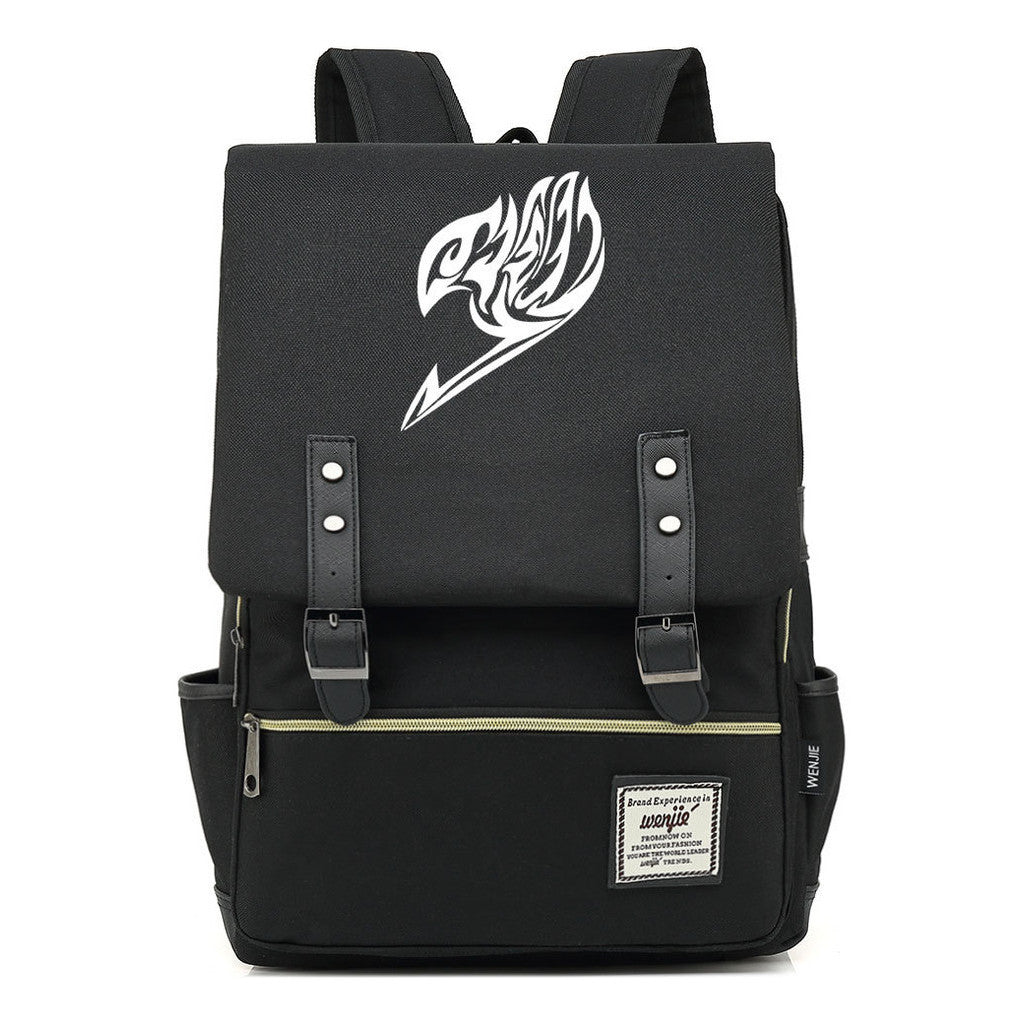 Comic Print Youth Student Backpack For Men And Women, Casual Belt Buckle, Classic Backpack