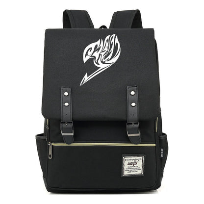 Comic Print Youth Student Backpack For Men And Women, Casual Belt Buckle, Classic Backpack