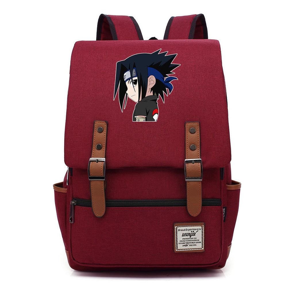 Naruto Printed Teenage Student Backpack For Men And Women, Casual Belt Buckle, Classic Backpack