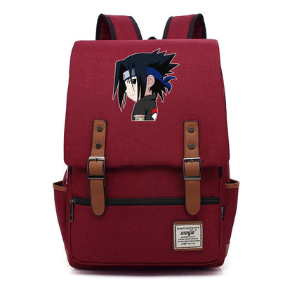 Naruto Printed Teenage Student Backpack For Men And Women, Casual Belt Buckle, Classic Backpack