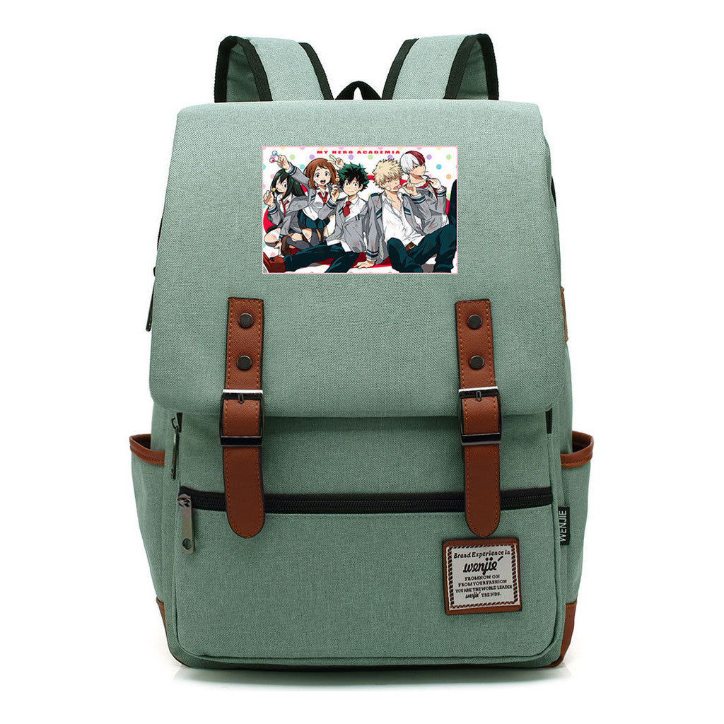 Printed Youth Backpack For Men And Women With Casual Belt Buckle Classic Backpack