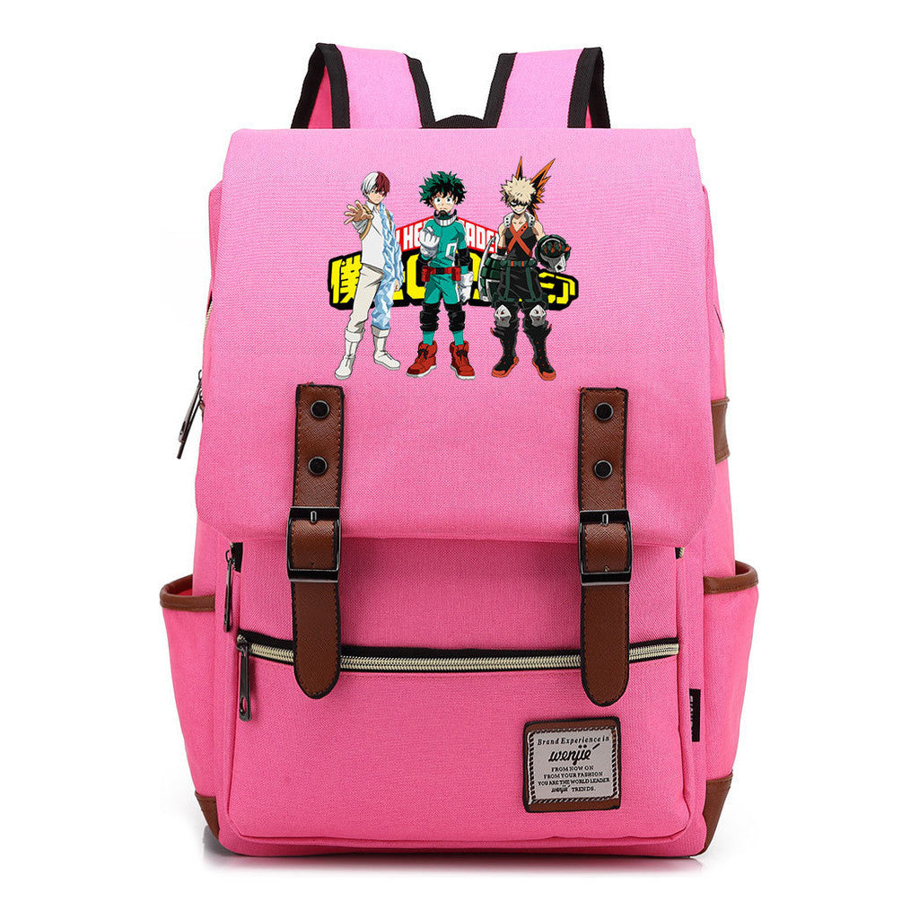 Animation My Hero College Prints Schoolbags For Young Students And Classic Backpacks With Belt Buckles For Men And Women.