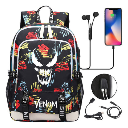 Youth Student Backpack Usb Men's And Women's Leisure Backpack