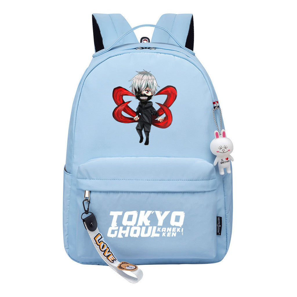 Manga Printed Teenage Student Backpack, Casual Bag, Girl Backpack