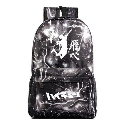 Fashion Volleyball Youth Flying Heart Printed Youth Student School Bag Men's And Women's Leisure Backpack
